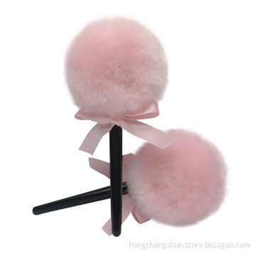 Acrylic boa puff, various quality with stain ribbon or handle for compact and loose powder